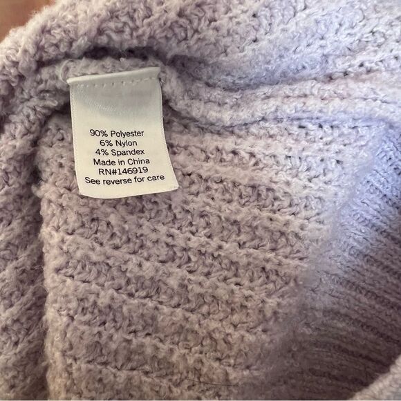 Nine West Purple V-Neck Sweater with Ribbed Knit - Picture 7 of 8